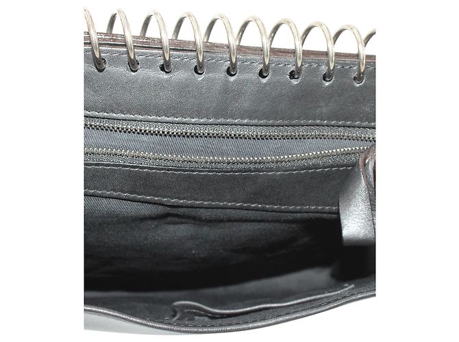 Pochette Jean Paul Gaultier Spring Patchwork in pelle nera Nero - vista 6