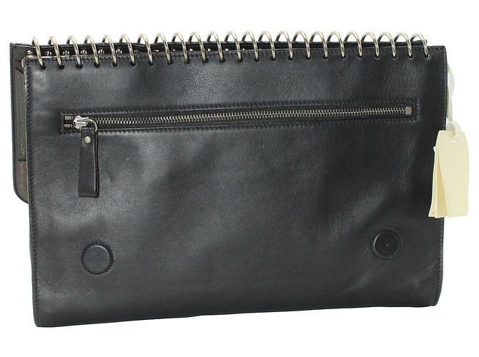 Pochette Jean Paul Gaultier Spring Patchwork in pelle nera Nero - vista 7