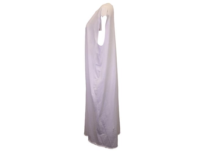 Maxikleid Rita von The Row aus weißem Baumwolljersey - Ansicht 3