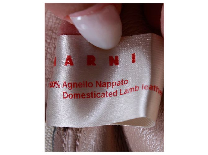 Marni Kurzarmjacke aus grauem Leder - Ansicht 5