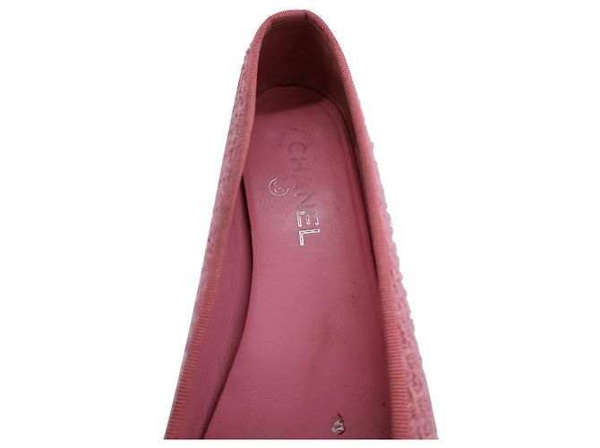Timeless Sapatilhas Chanel Interlocking CC Cap Toe em Tweed Rosa - vista 7