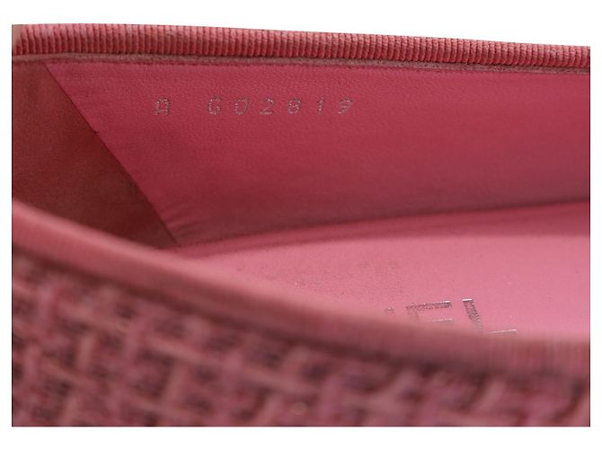 Timeless Sapatilhas Chanel Interlocking CC Cap Toe em Tweed Rosa - vista 8