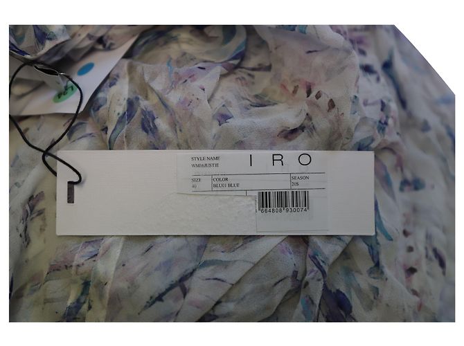 Top Iro Justie con scollo a V in seta bianca Bianco - vista 9
