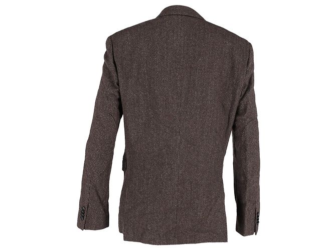 Hugo Boss Blazer a rayas Boss en algodón marrón Castaño - vista 3