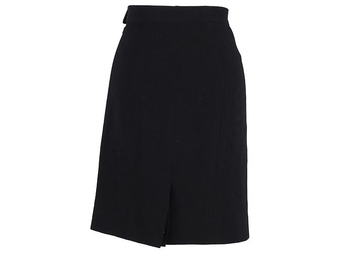 Timeless Gerade, knielanger Rock von Chanel aus schwarzem Polyester - Ansicht 3