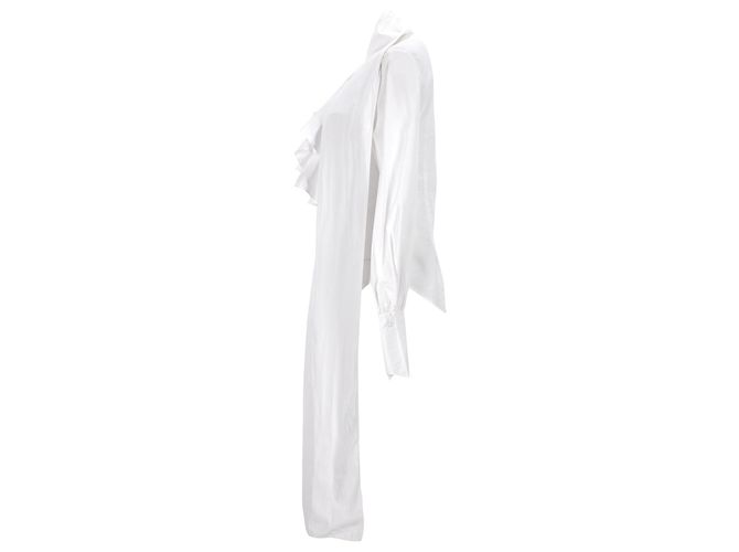 Camicetta con volant Ralph Lauren in cotone bianco - vista 2