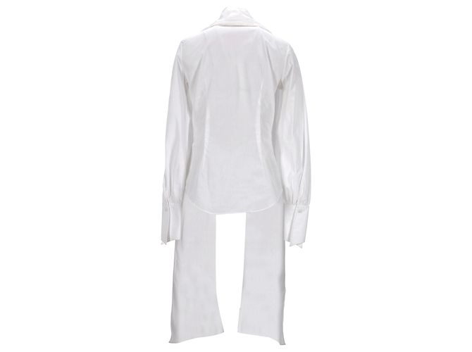 Camicetta con volant Ralph Lauren in cotone bianco - vista 3