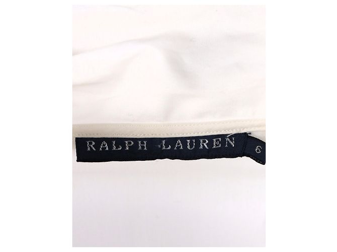 Camicetta con volant Ralph Lauren in cotone bianco - vista 4