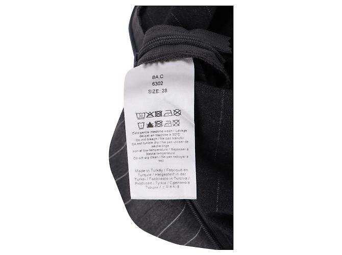 Ensemble de costume boot-cut rayé Ganni en polyester gris - vue 7