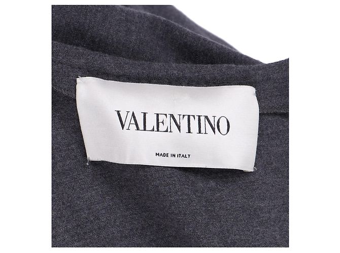 Vestido Valentino com bainha larga em lã cinza - vista 4