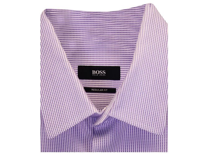 Camicia elegante stampata Boss By Hugo Boss in cotone viola Porpora - vista 2