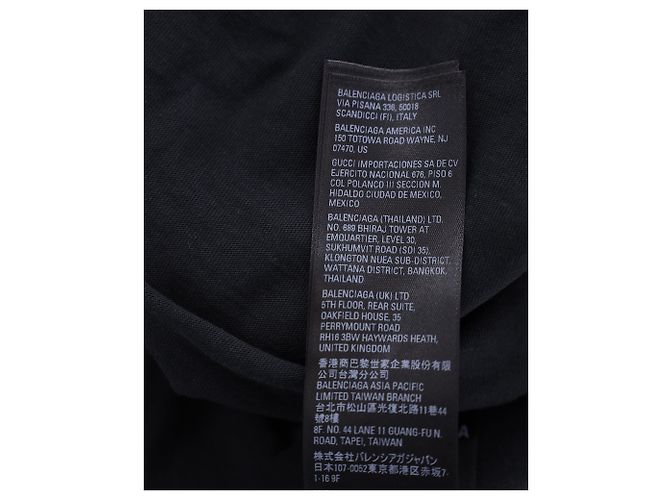 Everyday T-shirt Balenciaga oversize con logo ricamato in cotone grigio - vista 7