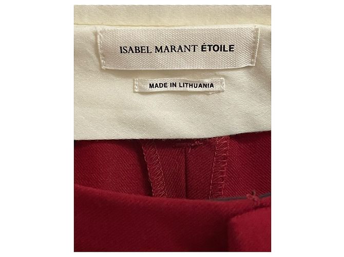 Pantalón Isabel Marant Étoile de algodón rojo Roja - vista 2
