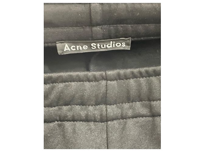 Acne Studios Norwich Face Trainingshose aus schwarzem Polyester - Ansicht 2