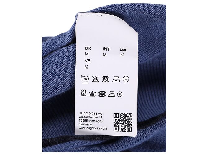 Hugo Boss Boss Persimo Knitted T-Shirt in Blue Ramie - view 4