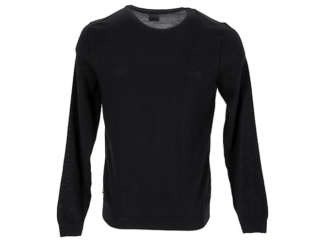 Hugo Boss Strickpullover aus schwarzer Wolle - Ansicht 3