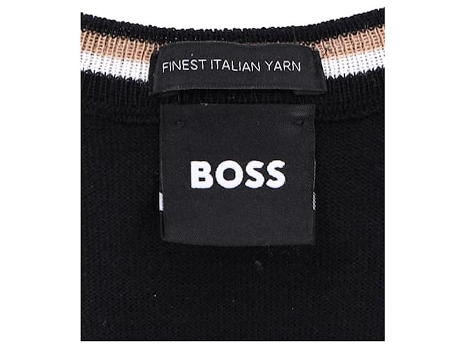 Hugo Boss Strickpullover aus schwarzer Wolle - Ansicht 4