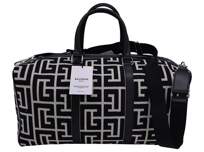 Borsone Balmain Voyage in cotone nero - vista 15