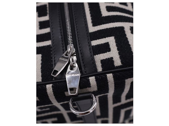 Borsone Balmain Voyage in cotone nero - vista 3