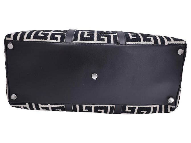 Borsone Balmain Voyage in cotone nero - vista 5