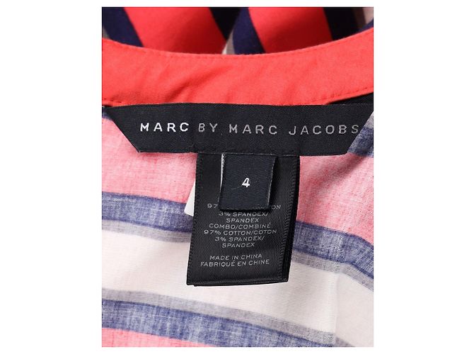 Abito MARC by Marc Jacobs Flavin a righe in cotone multicolor Stampa python - vista 4