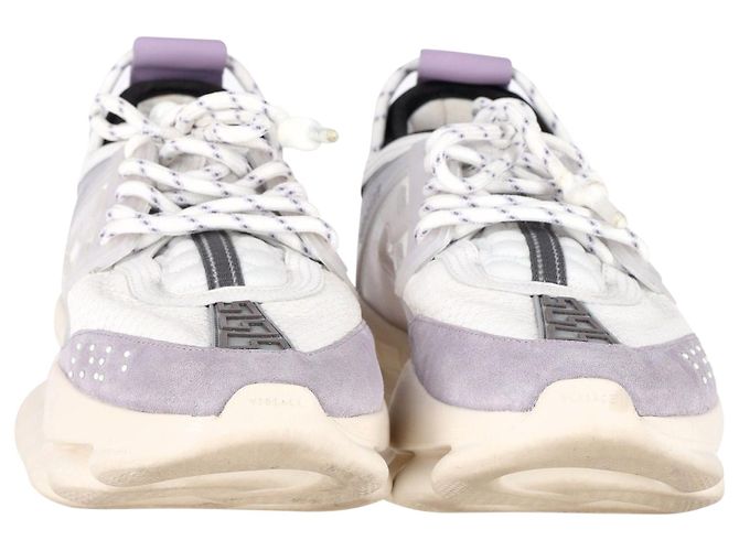 Sneaker Versace Chain Reaction in pelle bianca Bianco - vista 2