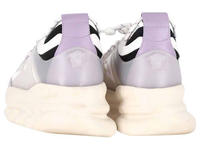 Sneaker Versace Chain Reaction in pelle bianca Bianco - vista 3