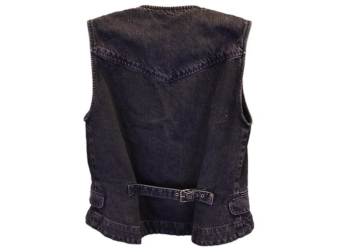 Rachel Comey Weste aus dunkelgrauem Baumwoll-Denim Schwarz - Ansicht 3