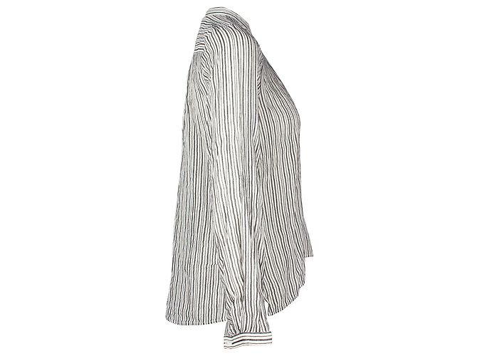 Isabel Marant Etoile Camisa Listrada Isabel Marant Étoile em Algodão Branco - vista 2