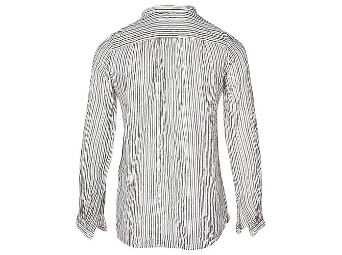 Isabel Marant Etoile Camisa Listrada Isabel Marant Étoile em Algodão Branco - vista 3