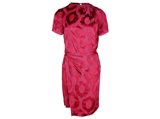 Isabel Marant Servane Mini-Wickelkleid aus roter Viskose - Ansicht 4