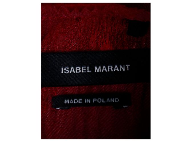 Isabel Marant Servane Mini-Wickelkleid aus roter Viskose - Ansicht 5