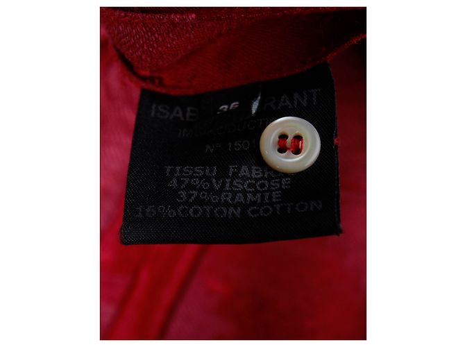 Isabel Marant Servane Mini-Wickelkleid aus roter Viskose - Ansicht 6