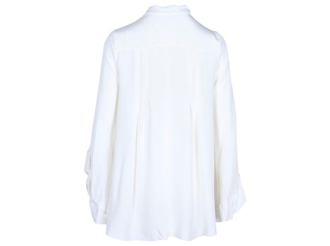 Camisa Peter Pilotto com botões e gola em seda creme - vista 3