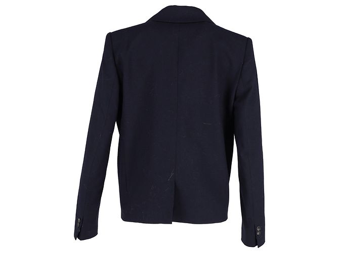Ba&Sh gefütterter Mantel aus marineblauer Viskose - Ansicht 3
