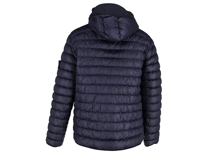 Stone Island Garment Dyed Down Jacket in Navy Blue Polyamide - view 3