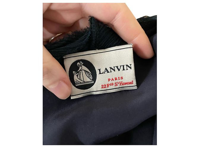 Vestido Shift com cinto e detalhe de laço Lanvin em algodão verde - vista 2