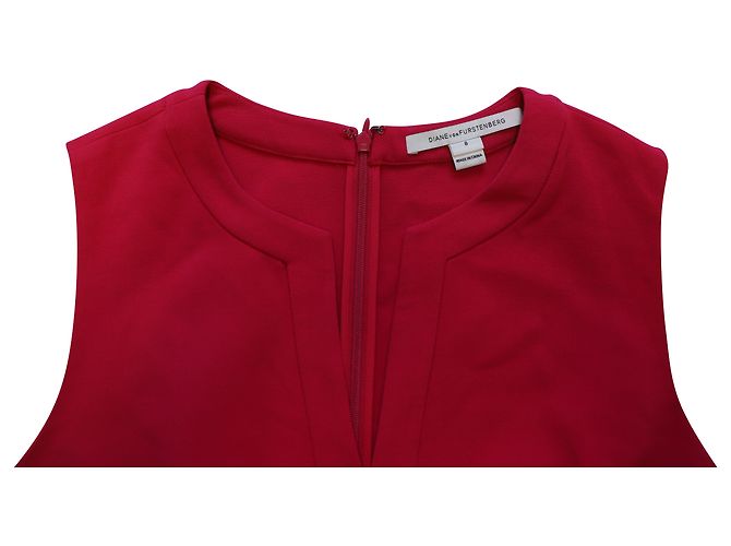 Diane Von Furstenberg Das Kleid fällt kurz Rot - Ansicht 6
