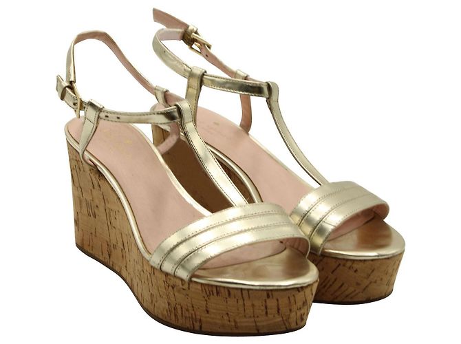 Kate Spade Sandali con zeppa in oro metallizzato D'oro Metallico - vista 2