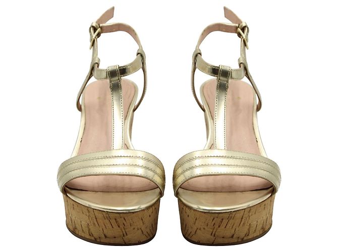 Kate Spade Sandali con zeppa in oro metallizzato D'oro Metallico - vista 3