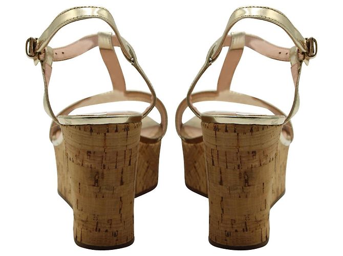 Kate Spade Sandali con zeppa in oro metallizzato D'oro Metallico - vista 4