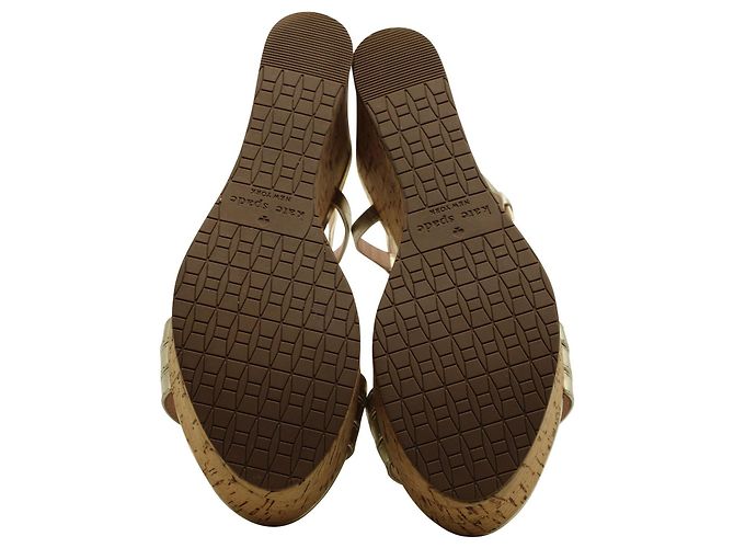 Kate Spade Sandali con zeppa in oro metallizzato D'oro Metallico - vista 5