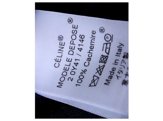 Céline Jersey Celine de cachemira azul marino - vista 6