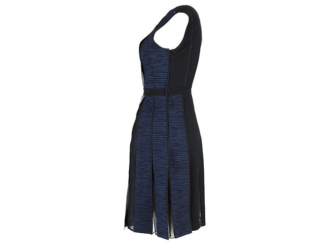 Vestido sin mangas con paneles Sportmax en algodón azul - vista 2