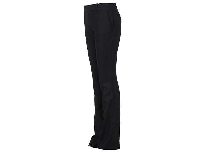 Gucci Pantalón evasé de seda con detalle de tweed Negro - vista 2