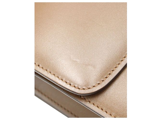 Céline Borsa Celine Medium Box in Pelle di vitello Marrone Beige - vista 10