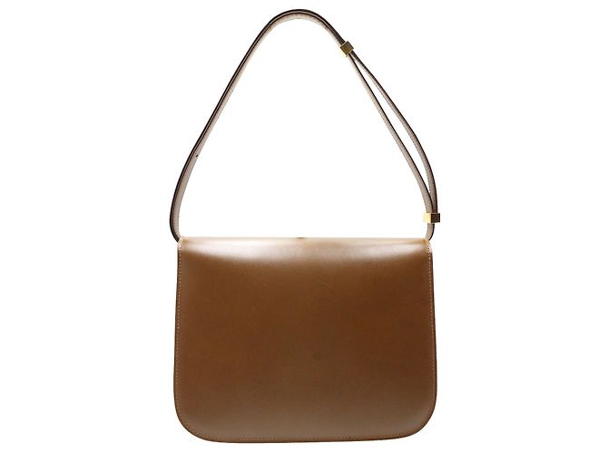 Céline Borsa Celine Medium Box in Pelle di vitello Marrone Beige - vista 4