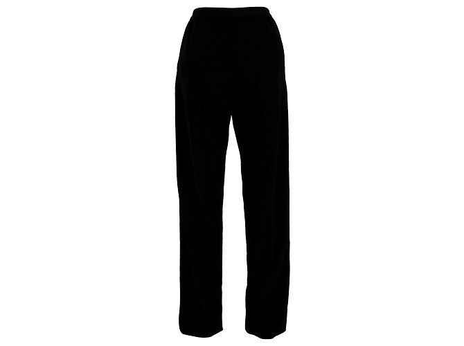 Balenciaga-Hose mit elastischem Bund aus schwarzer Viskose - Ansicht 3