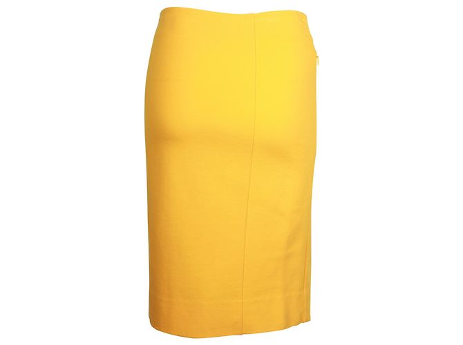 Falda lápiz Diane Von Furstenberg en viscosa amarilla Amarillo - vista 3