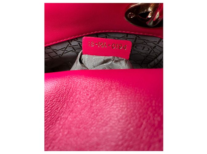 Lady Dior Mini in Pink Cannage Lambskin Leather - view 17